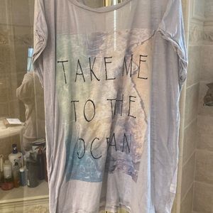 Gray “Take Me to the Ocean” tee shirt Size 2x